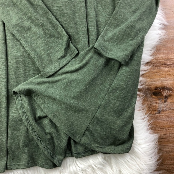 Free People | Green Long Sleeve Open Back Dress M - Picture 3 of 7